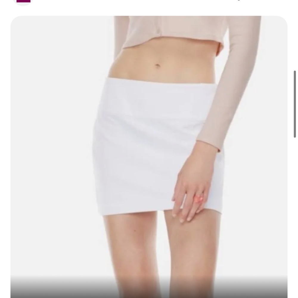 sunday best aritzia white mini skirt